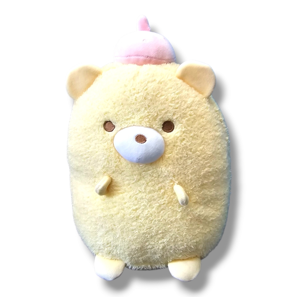 Miniso Little Bear Yellow Cupcake Head Rilakkuma Furry Plush Stuffed Animal Toy